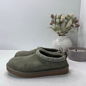Koolaburra by UGG Burree Slip-On Suede Slippers Faux Fur Lined Chestnut Women 8